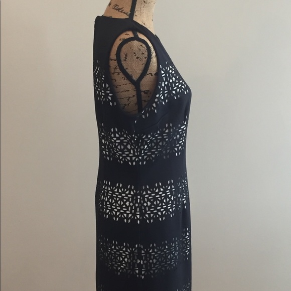 WHBM sleeveless LBD with laser cut details size 10 - Picture 3 of 16